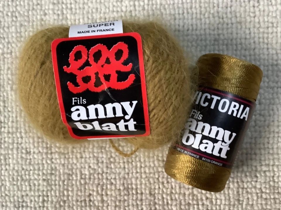 Anny Blatt Raro Francés Angora & Victoria Nylon Cinta Hilo “Patina” Foto 1 de 1