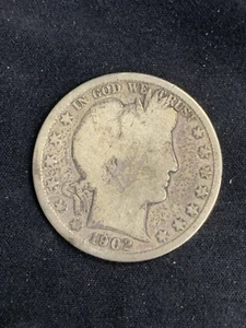 1902-O Silver Barber Half Dollar 90% Silver 50c New Orleans Mint - Picture 1 of 2