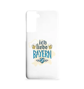 Kocham Bayern, napis oprawiony miarowymi dzbanami i herbami - Samsung S21  - Zdjęcie 1 z 1