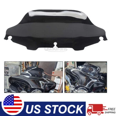 8" Windshield Windscreen Black Fit For Harley Touring Electra Street Glide 96-13 - Imagem 1 de 4