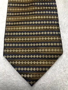 PEACOCK MENS TIE BROWN GOLD BLUE 3.75 X 59 - Picture 1 of 4