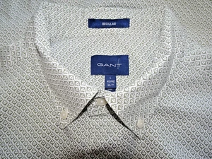 GANT Herren Hemd mit Muster Grün/Weiß 100 % Baumwolle Gr. L 41/42 Regular - Bild 1 von 4