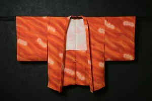 Vintage Japanese Kimono Silk Antique HAORI Jacket Robe Dress Dyed/KIG34/560 - Picture 1 of 7
