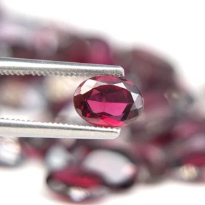 Shola Real 7 X 5 Mm 1 Piece Natural Rhodolite Garnet Approx. 1 Ct. From Tanzania - Picture 1 of 2