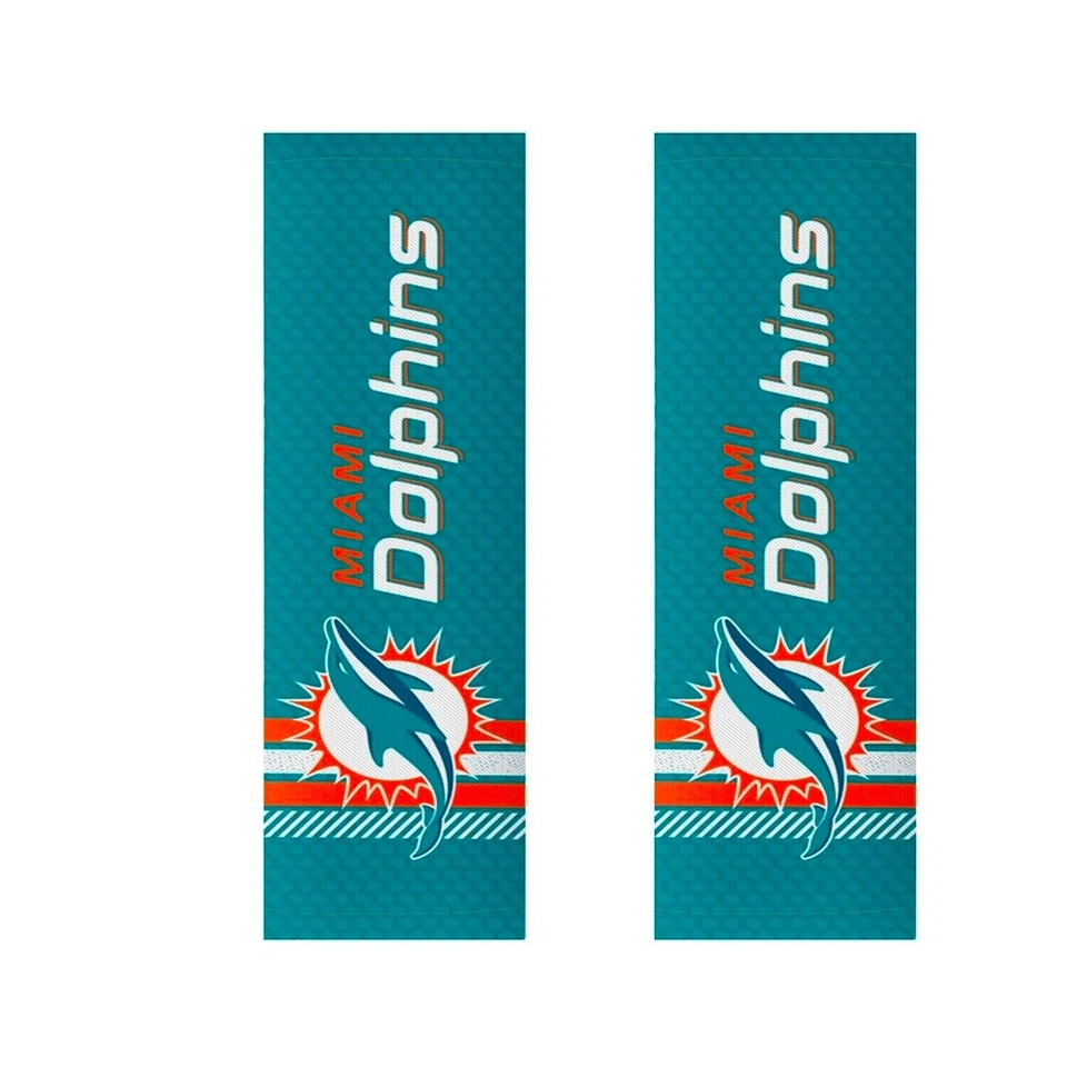 Новый NFL Miami Dolphins ремня безопасности подушечки плеча протектор универсальный крой - пара - Изображение 1 из 1