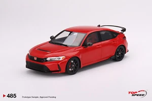 TOP SPEED 1/18 HONDA CIVIC TYPE R RALLYE RED (LHD) 2023 TS0485 - Picture 1 of 1