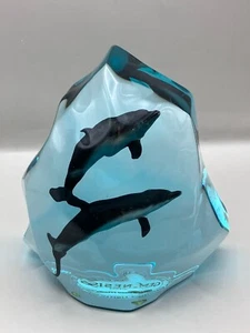 Kitty Cantrell Ocean Dolphin Wave Lucite Genesis Sculpture Limited /1250 - Picture 1 of 15
