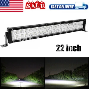 22" inch 1200W Led Light Bar Dual Row Spot Flood Combo Work 4WD Truck SUV ATV 24 - Picture 1 of 14