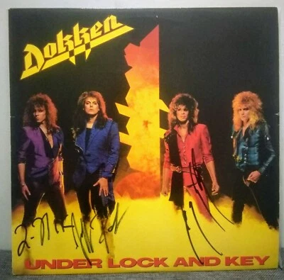 Dokken – Under Lock And Key 1985. SIGNED. Aust pressing. Fantastic condition - Image 1 of 4