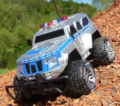 RC Jeep POLIZEI mit LICHT & AKKU 1:12 Länge 39cm Ferngesteuert 27MHz 403170 - Bild 1 von 4