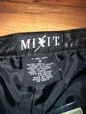 MIXIT BLACK LEATHER PANTS NEW - Image 1 of 4
