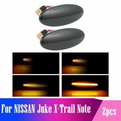 Dynamic Side Marker LED Turn Signal Indicator Blinker Lights For Nissan Juke - Image 1 of 4