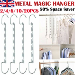 20X Space Saving Wonder Magic Clothes Hangers Closet Organizer Multi Functional - Picture 1 of 20