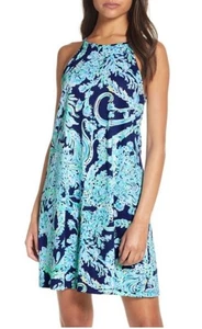 Abito Lilly Pulitzer alta marea Scuba Doo Margot swing M abbigliamento resort spiaggia preppy - Foto 1 di 11