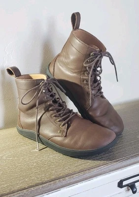 Botas XERO Breckenridge con cordones minimalistas descalzas cuero marrón damas 8.5 39 Foto 1 de 4