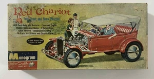 Vintage 1960 Monogram Red Chariot 1/24 Ford Street & Show Phaeton Model Kit - Picture 1 of 14