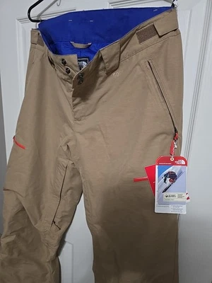 全新带标签 The North Face 女式 Steep 系列滑雪裤 XL 码/短 Gortex 棕褐色 — 第 1/4 张图片