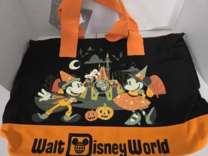Borsa tote in tela 2025 Walt Disney World Halloween Topolino e Minnie nuova! - Foto 1 di 8