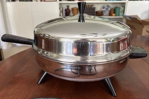 Vintage Farberware 310-B 12" Stainless Skillet Electric Fry Pan w/Dome Lid ~ USA - Picture 1 of 11