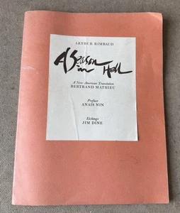 Vintage 1976 Season In Hell Book Rimbaud Jim Dine Etchings Signed By Mathieu - Picture 1 of 17