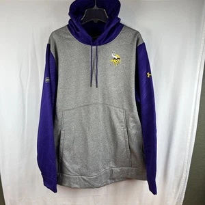 MINNESOTA VIKINGS Under Armour COMBINE AUTHENTIC Hoodie Mens 2XL XXL Cold Gear - Picture 1 of 18