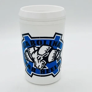 UNC Travel Coffee Mug Cup University Of North Carolina Tar Heels NCAA Vtg 90s - Picture 1 of 10