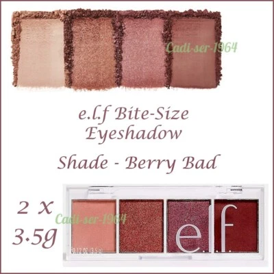 e.l.f Bite size Eyeshadow Palette  2 x 3.5g Ladies Make-Up NEW Berry Bad - Image 1 of 4