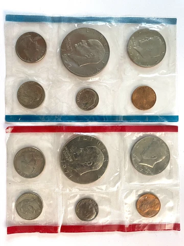 1977 US Mint 12 Coin Uncirculated Set - Original Packaging Cover