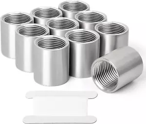 10 Stück 304 Edelstahl Guss Rohrverschraubung, Kupplung, 1" x 1" NPT Innengewinde - Bild 1 von 12