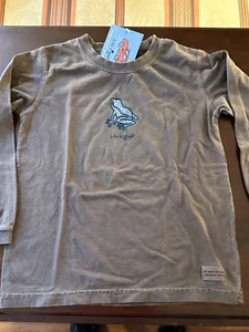 NWT! LIFE IS GOOD YOUTH L/S TEE. "CURIOUS FROG" (YOUTH XS 4-6) - Picture 1 of 4