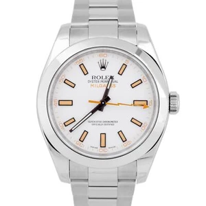 MINT Rolex Milgauss White Orange Stainless Steel 40mm Automatic Watch 116400 - Picture 1 of 9