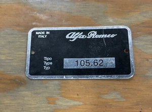 Alfa Romeo 105.62 Tipo Plate GTV - Foto 1 di 3