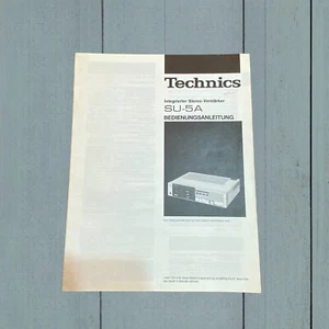 Technics SU-5A Stereo Amplifier Operating Instructions - Afbeelding 1 van 1
