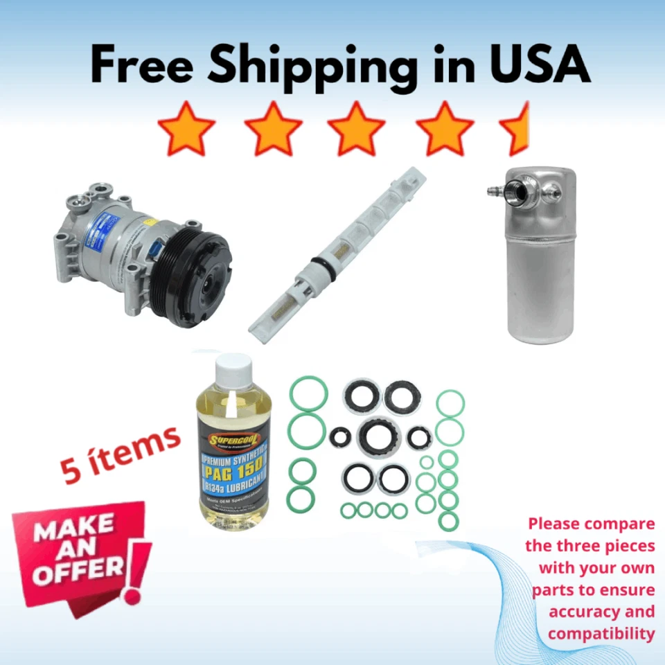 Compresor y válvula aire acondicionado apto para Chevrolet Blazer 1996-1998, Chevrolet S10 1996-1997 Foto 1 de 4