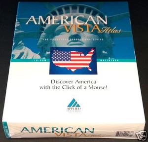 AMERICAN VISTA ATLAS Vintage 1995 Macintosh Apple MAC Raro NUEVO Sellado de Fábrica - Imagen 1 de 3
