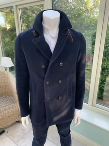 Ted Baker Men’s Navy Wool Peacoat Size 3 Chest Size 40 Medium - Picture 1 of 19