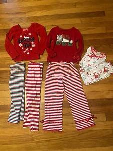 Size 4T Girls Christmas Outfits Pajamas Books To Bed, Haven Girl, Copper Key - Picture 1 of 1