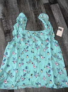 NEW NWT Girls SO Teal Butterfly Size XL 14/16 - Pretty Rayon - Picture 1 of 1