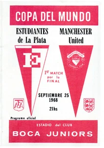 Estudiantes de La Plata v Manchester United 25/9/1968 World Club Cup REPRINT - Picture 1 of 1