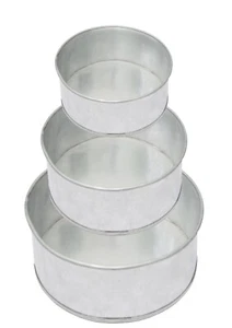 EUROTINS 3er Set Mini Kuchendosen Geburtstag Backpfannen 4"", 6"", 8"" (2"" tief) - Bild 1 von 6