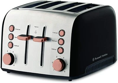 Brooklyn Collection Toaster 4 Slice Cooper Extra Wide Slots W/ Crumb Tray - image 1 of 4