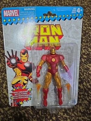 Boneco de ação retrô Marvel Legends Iron Man 2017 novo - Imagem 1 de 2