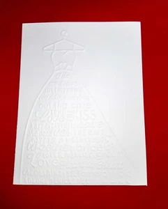 10 WEDDING DRESS White Embossed A2 Card Fronts Recollections Cardstock  SALE - Picture 1 of 1