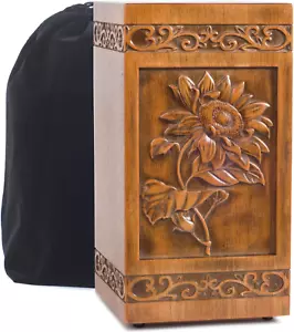 Wooden Urns Ashes Human Cremation Adult Wood Urn Male Dad Burial Large Female Me - Picture 1 of 6