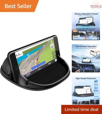 Soporte de silicona para teléfono de automóvil montaje en tablero antideslizante para teléfonos inteligentes dispositivos GPS Foto 1 de 4