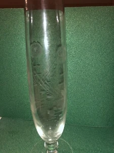 Crystal Etched Flower Vase Narrow - Picture 1 of 7