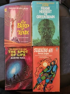 Lot of 4 vtg sci-fi Paperbacks: Herbert, West, Knight,  Hall - Picture 1 of 4