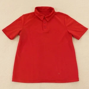 Port Authority Boys Polo Shirt Red Breathable Kids Dress Top Size Youth Small - Picture 1 of 11