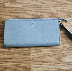Kate Spade New York Clutch Wallet Light Turquoise Multi Pockets S338 - Picture 1 of 15