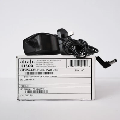 Cisco AC Adapter 5V 2A UK Plug Power Supply for 6800 Series Office IP Phones - Image 1 of 4